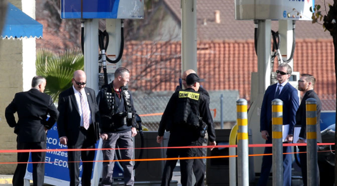 圣荷西一名男子今早疑引爆加油站被警员击毙（图）