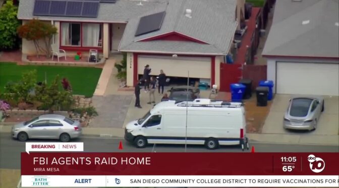 FBI突袭米拉梅萨一个住宅（图）